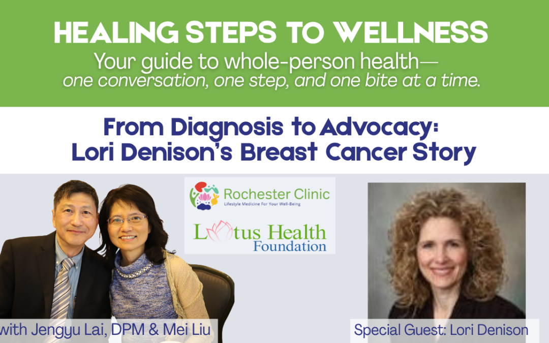 From Diagnosis to Advocacy: Lori Denison’s Breast Cancer Story On Healing Steps to Wellness, host Mei Liu sits down with Lori Denison, a breast cancer survivor whose story embodies strength, resilience, and the healing power of mentorship