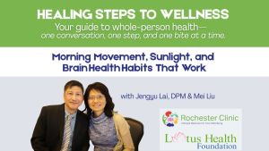 Healing Steps to Wellness with Mei Liu & Dr jengyu Lai. morning movement